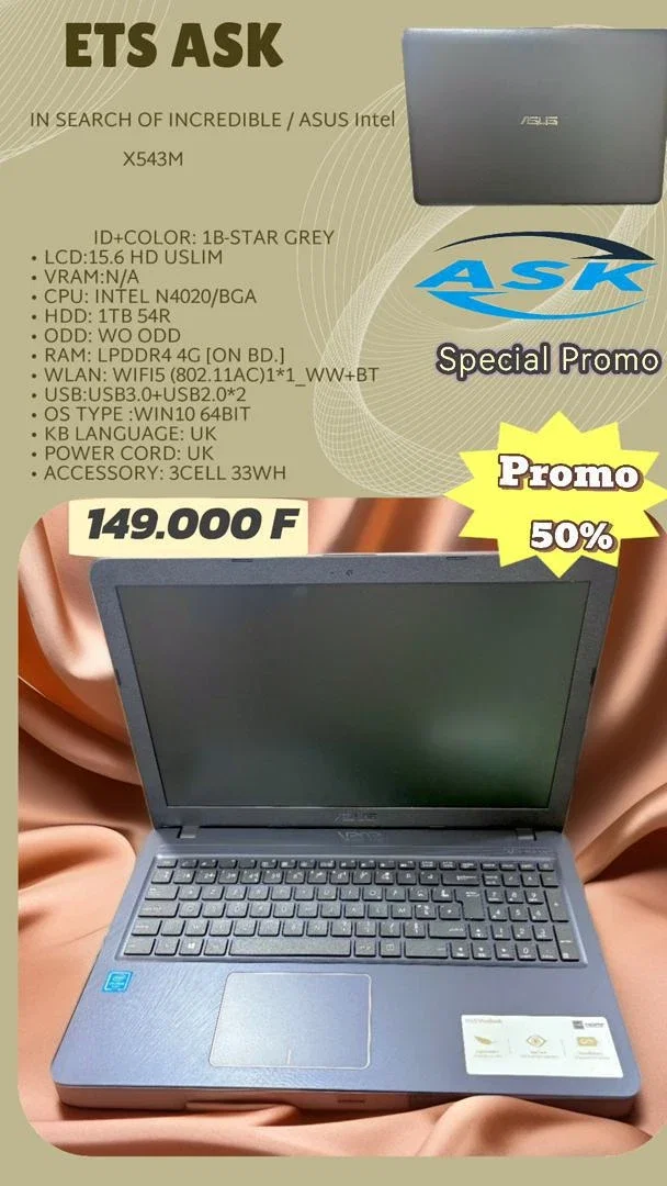 ORDINATEUR PORTABLE ASUS X543M