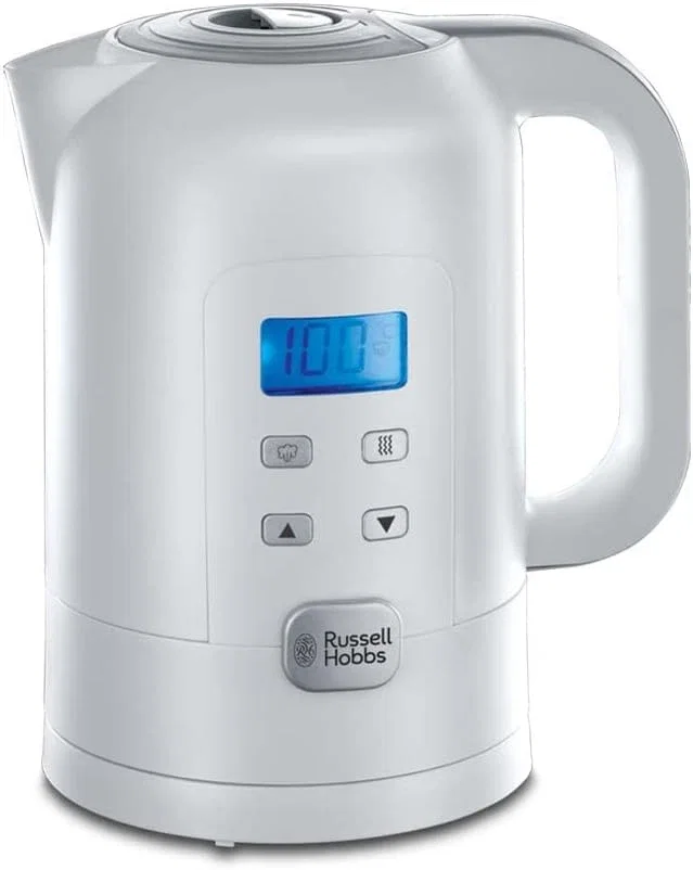 Russell Hobbs Bouilloire électrique [Réglage numérique précis température 25-100°C pour lait et aliments pour bébés, thés & plus] Precision Control (1,7L, 2200W, écran LCD, maintien au chaud) 21150-70