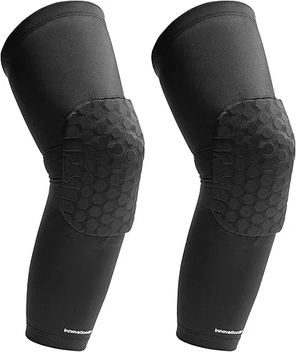 InnovaGoods 23214 Genouillères Anticollision en Nid d’Abeille Mixte, Noir, 1