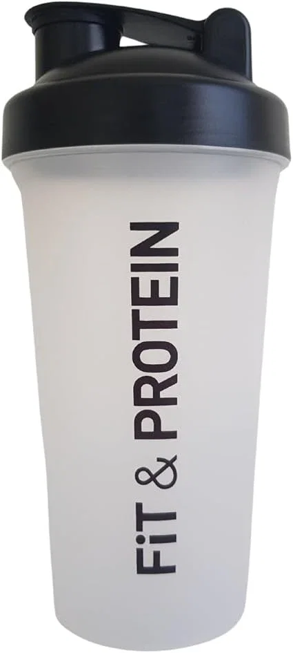 Gerlinéa Fit & Protein Shaker pour boissons protéinées, 600 ml, Sans BPA, Transparent, 222422