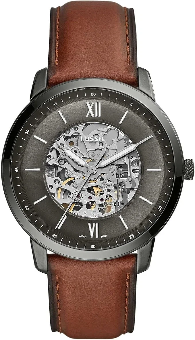 FOSSIL Montre Neutra pour Homme, Mouvement Automatique avec Bracelet en Acier Inoxydable ou en Cuir