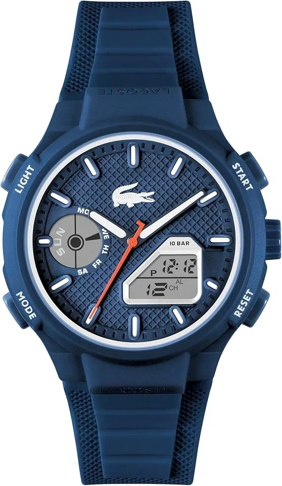 Lacoste Montre Quartz Multifonction Analogique-Digitale pour Homme Collection LC33 avec Bracelet en Silicone - Disponible pour Homme et Femme