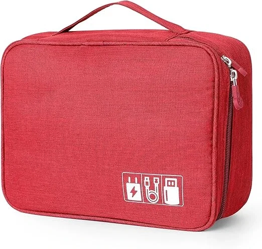AiQInu Sac Câble Multifonctionnel Sac de Voyage Universel Électronique Cable Management Cubes pour Tablette, Disque Dur Externe, Chargeur, Adaptateurs, Cartes Mémoire, Câbles USB