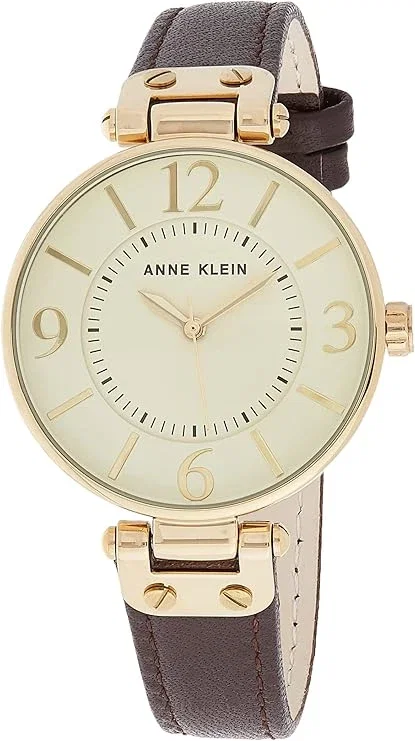 Anne Klein Women's Leather Strap Watch