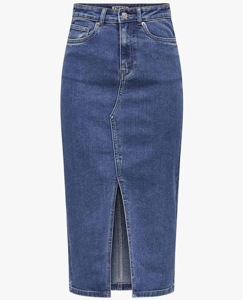 ONLY Onlsiri Front Slit Skirt DNM Gua Noos Jupe en Jean Femme