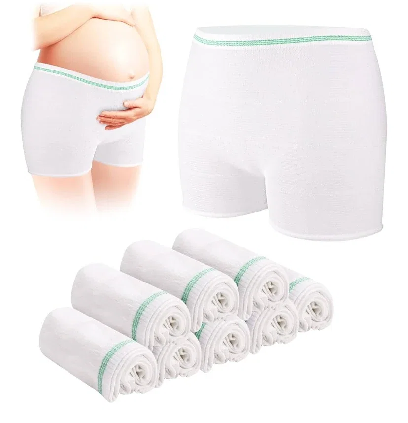 Carer Culottes de maternité, Pack de 8 Culottes Jetables sans Coutures Taille Haute et Élastiques, Idéales pour Grossesse, Post-Partum, Césarienne et Incontinence