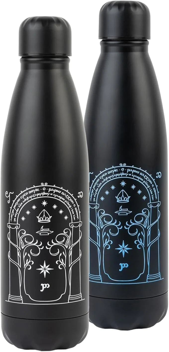 Grupo Erik - Bouteille Le Seigneur des Anneaux Thermo Réactive 750ml | Acier Inoxydable et Sans BPA