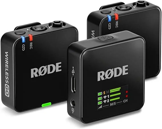 RØDE Wireless GO (Gen 3) – Microphone sans fil compact – Audio pur, enregistrement 32 bits flottant, contrôle automatique du niveau, pour téléphones, caméras et ordinateurs