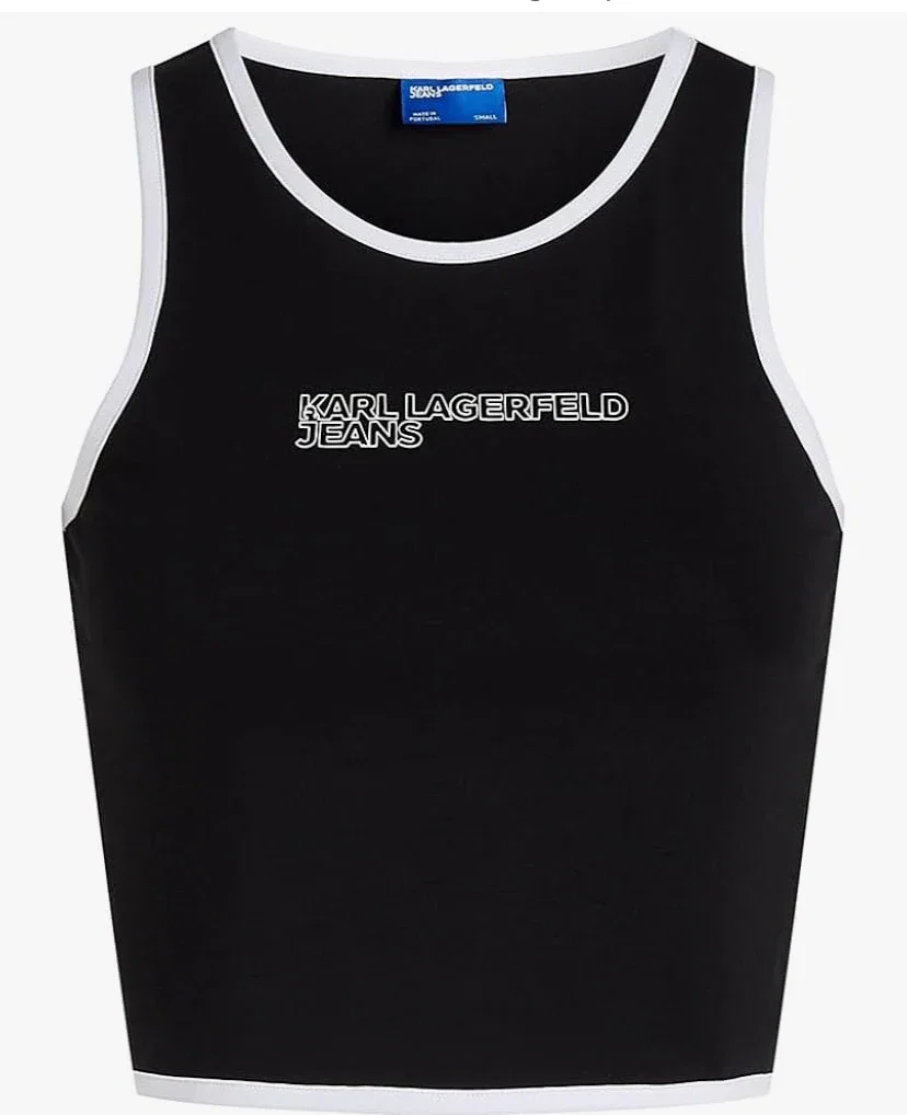 KARL LAGERFELD JEANS Outline Logo Top T-Shirt Femme