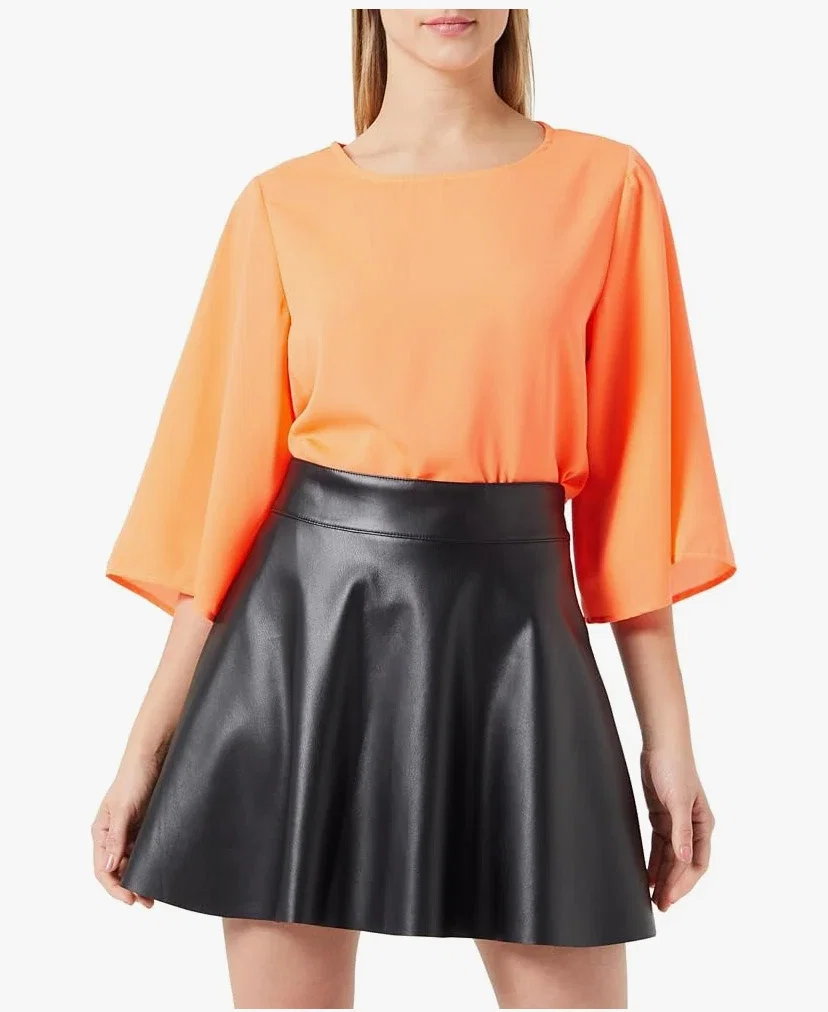 NOISY MAY Nmandy PU Hw Jupe Évasée WVN Noos Femme