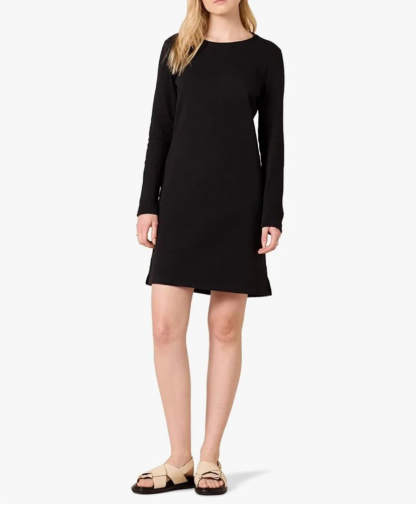 Amazon Essentials Robe en Polaire Longueur au-Dessus du Genou avec Manches Longues et col Rond Femme
