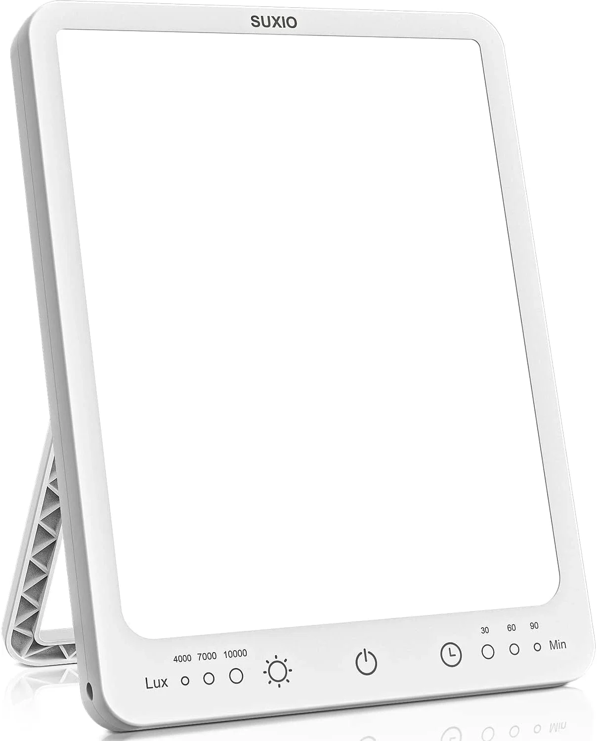 Lampe de thérapie lumineuse – Lumière thérapeutique 10 000 lux, 3 minuteries et mode lampe heureuse, contrôle tactile, lumière du jour avec fonction mémoire, boîte de luminothérapie portable pour la maison/le bureau