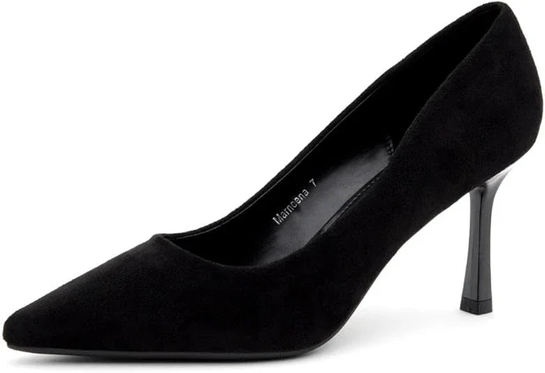 HerStyle Talon en daim Marneena de 10,2 cm avec bout légèrement pointu pour femme