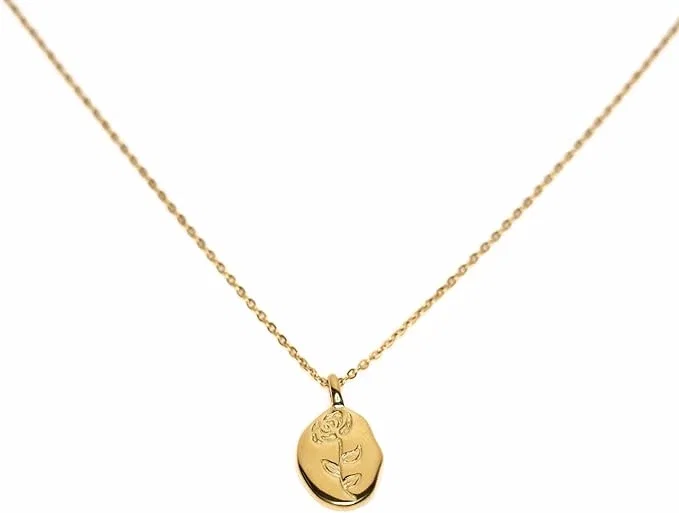 IVANI Collier plaqué or – Collier élégant avec pendentif en or pour femme, hypoallergénique, collier léger en or – Collier simple et esthétique – Collier délicat
