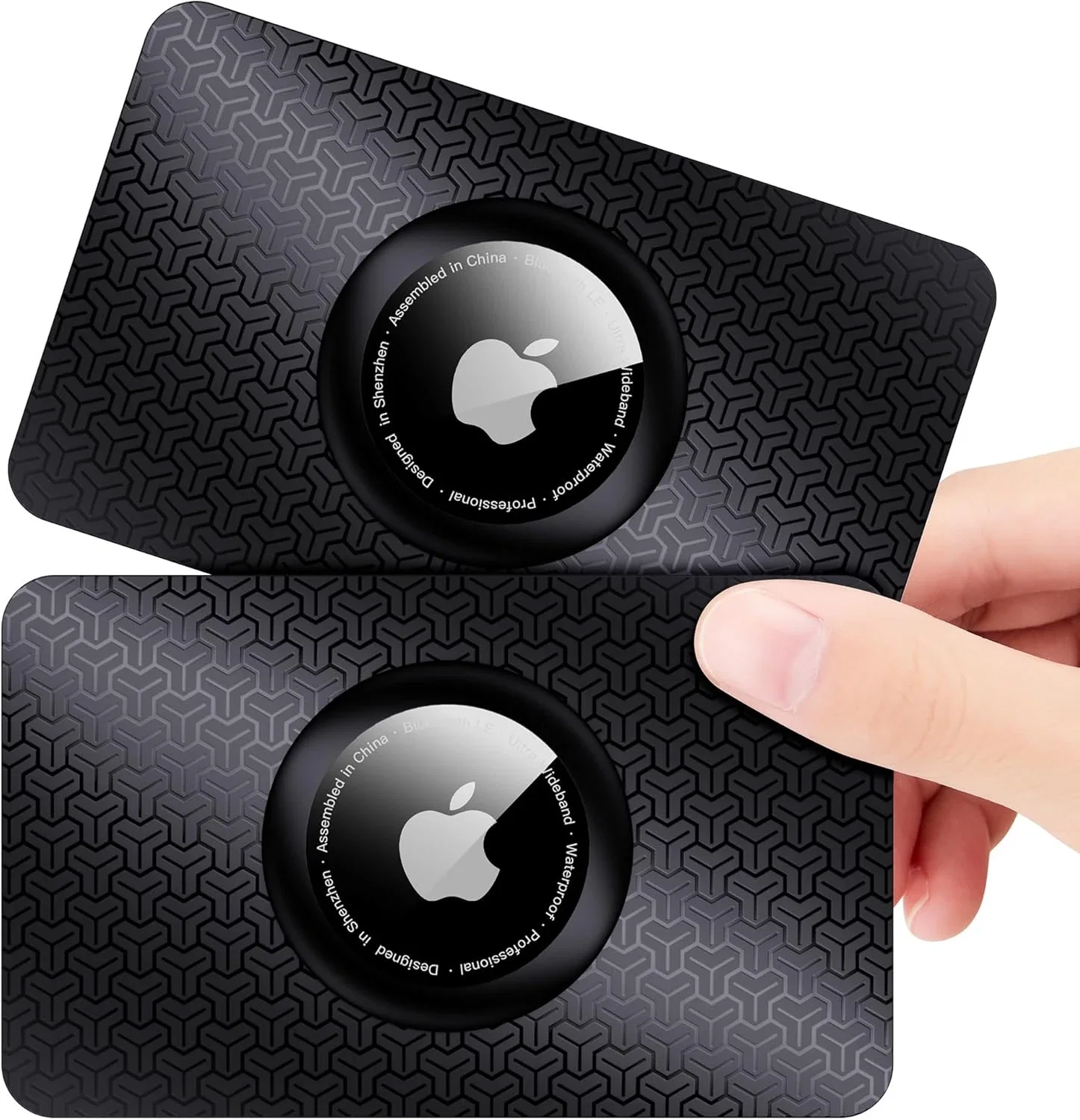 Citymore Lot de 2 étuis de portefeuille fins et flexibles compatibles avec Apple AirTag, pour badge, cadeau, étuis pour cartes de visite, accessoires AirTag, brevet en attente