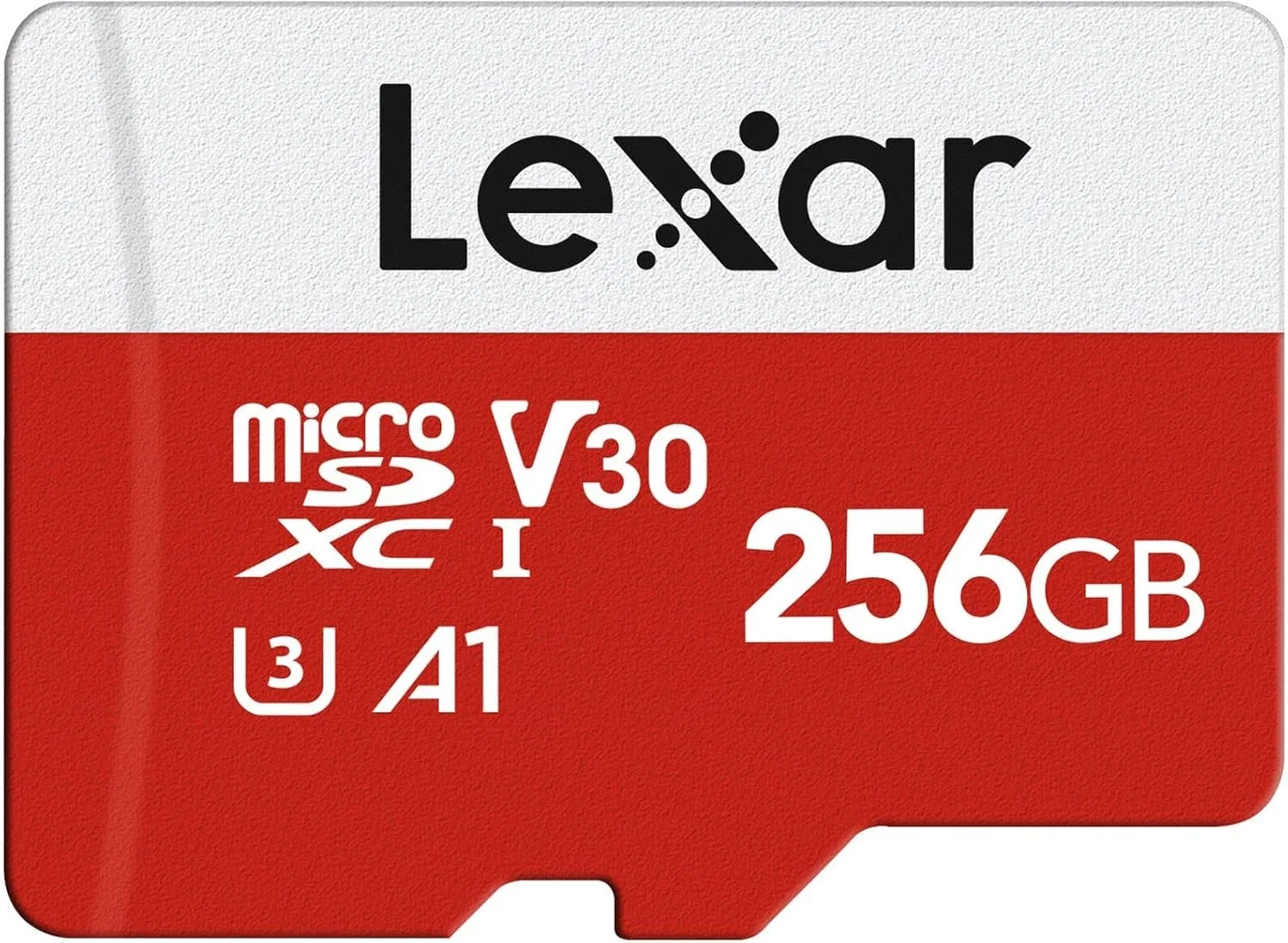 Lexar E-Series Carte Micro SD 256 Go, carte mémoire microSDXC UHS-I Flash avec adaptateur, 100 Mo/s, C10, U3, A1, V30, Full HD, 4K UHD, carte TF haute vitesse