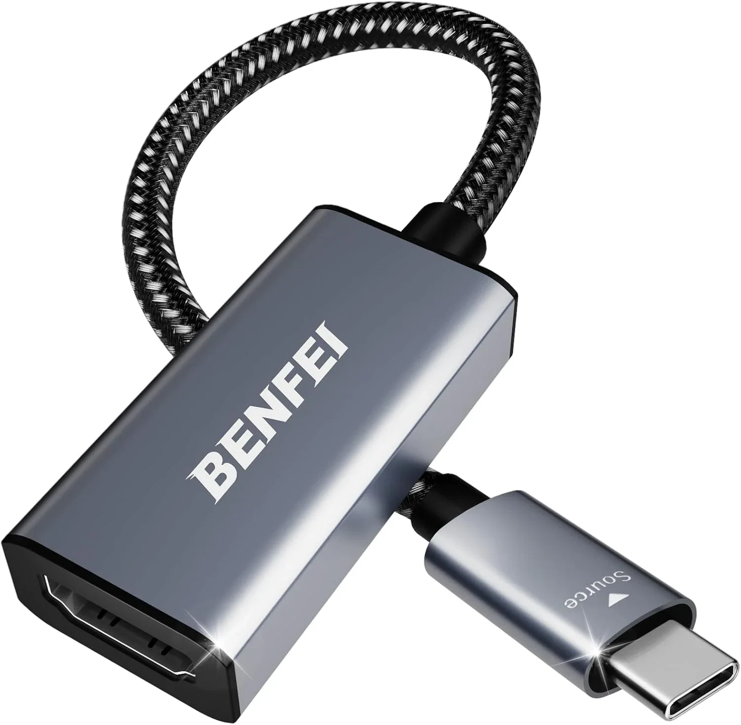 BENFEI Adaptateur USB C vers HDMI 4K@60Hz, Adaptateur USB Type-C vers HDMI [Compatible Thunderbolt 3/4/5] avec iPhone 15 Pro/Max, MacBook Pro/Air 2023, iPad Pro, iMac, S23, XPS 17, Surface Book