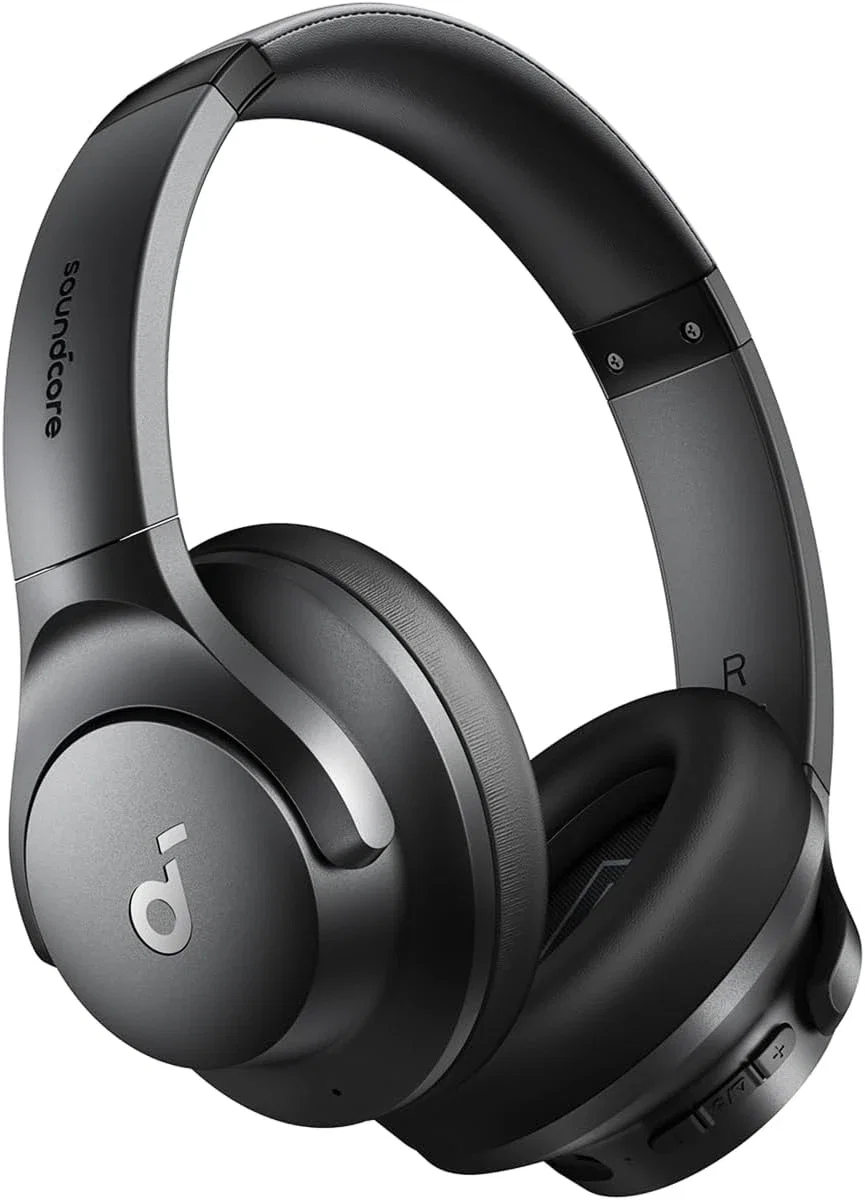 Soundcore par Anker Q20i Casque hybride Bluetooth avec suppression active du bruit, sans fil, écoutes supra-auriculaires, autonomie de 40 h avec ANC, audio haute résolution, grosses basses