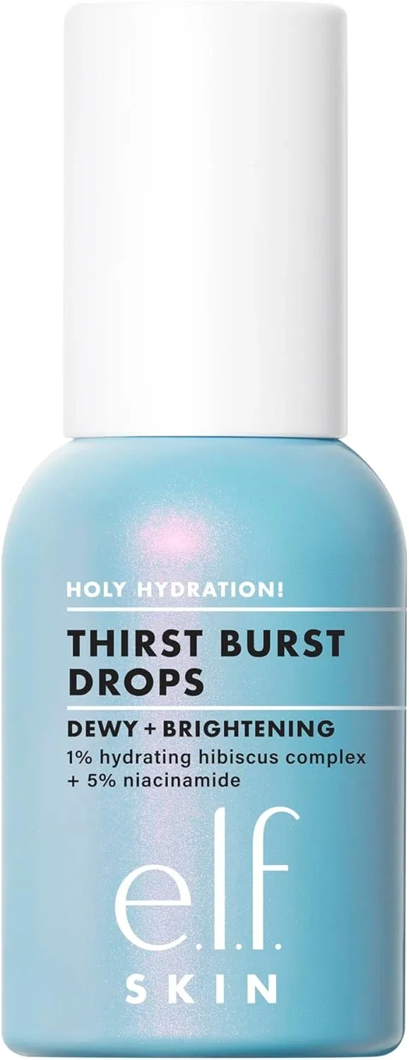 e.l.f. Skin Holy Hydration! Gouttes de soif, sérum pour un teint éclatant instantanément et au fil du temps, fabriqué avec de l'acide hyaluronique, végétalien et sans cruauté envers les animaux