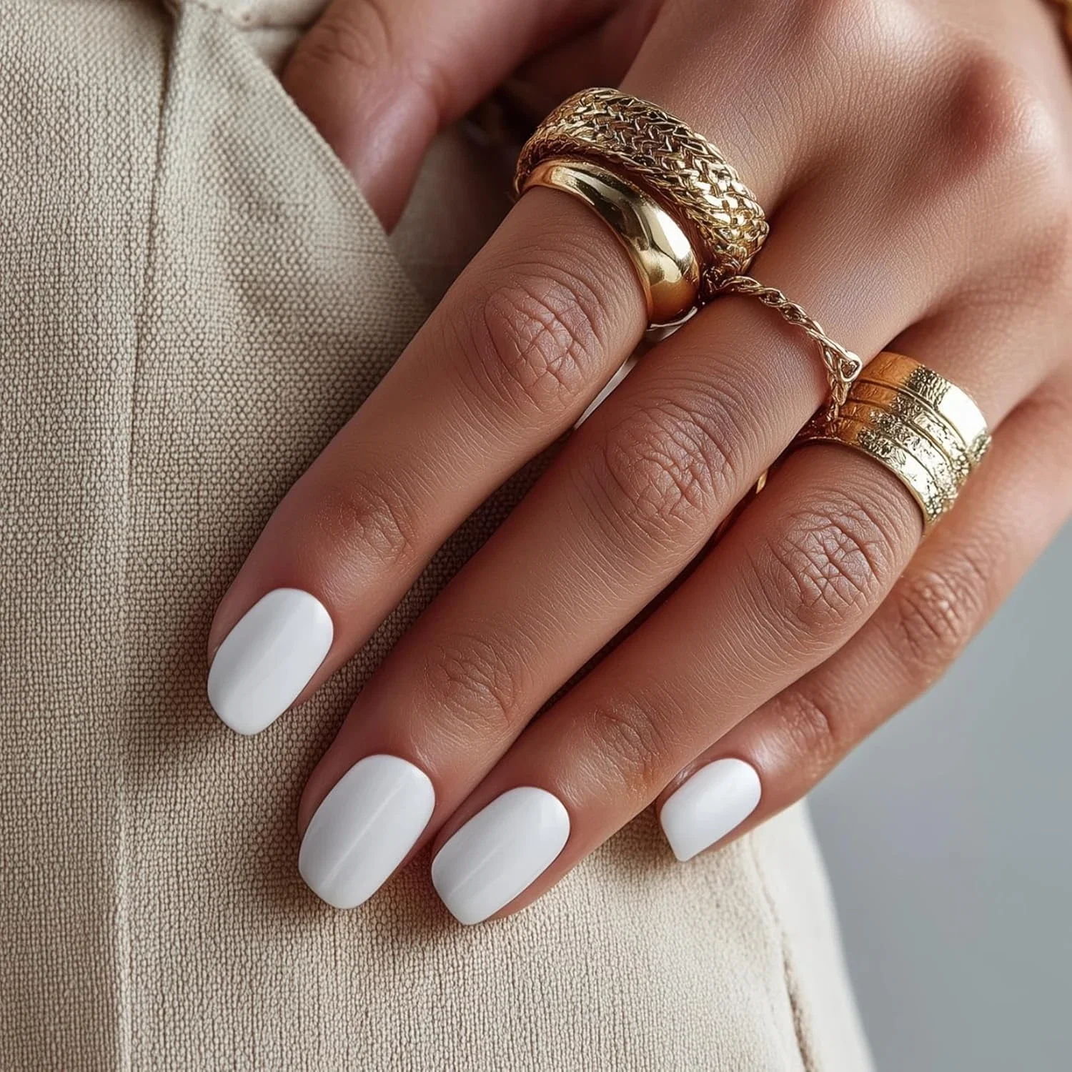 DANNI & TONI Lot de 28 bandelettes d'ongles en gel semi-durcies (blanc pur)