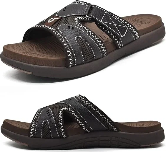 COFACE Sandales orthopédiques légères pour homme - Pour fasciite plantaire - Coussin doux