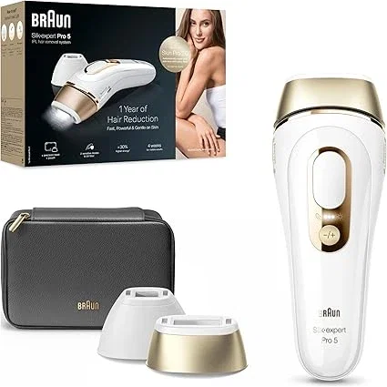 Braun Épilateur À Lumière Pulsée Silk·expert Pro 5 PL5140, Épilation Semi-Définitive, Alternative Au Laser, Résultats En 2 Séances, Rasoir Venus, 2 Têtes Pour Épiler Jambes, Visage, Maillot Et Plus